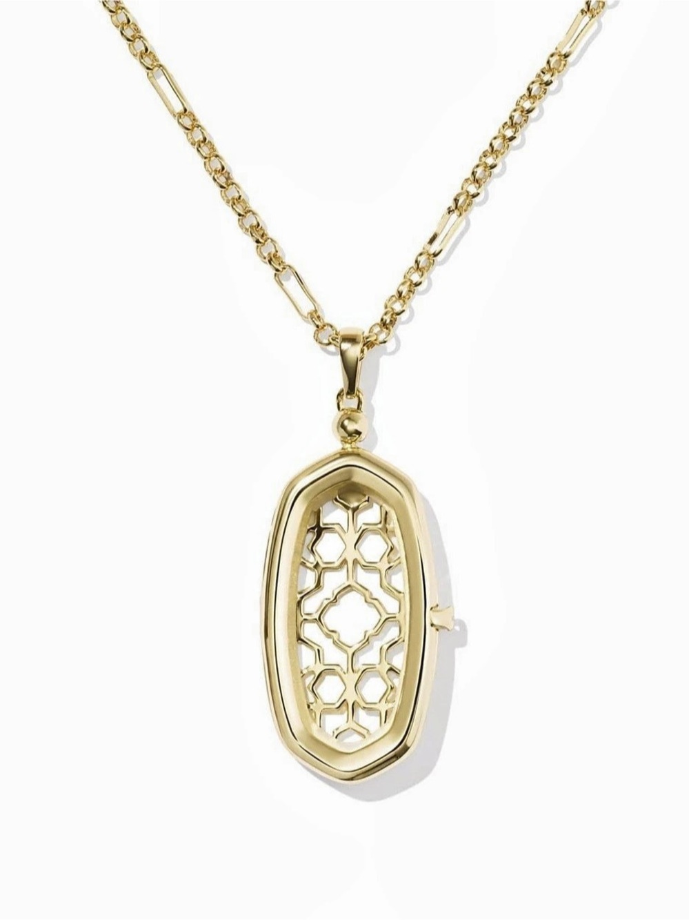 Kendra Scott Elisa Locket Short Pendant Necklace Gold